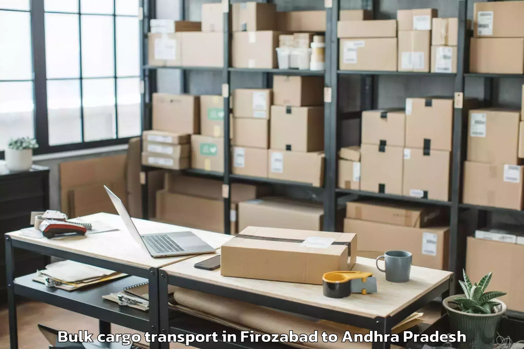 Hassle-Free Firozabad to Amalapuram Bulk Cargo Transport